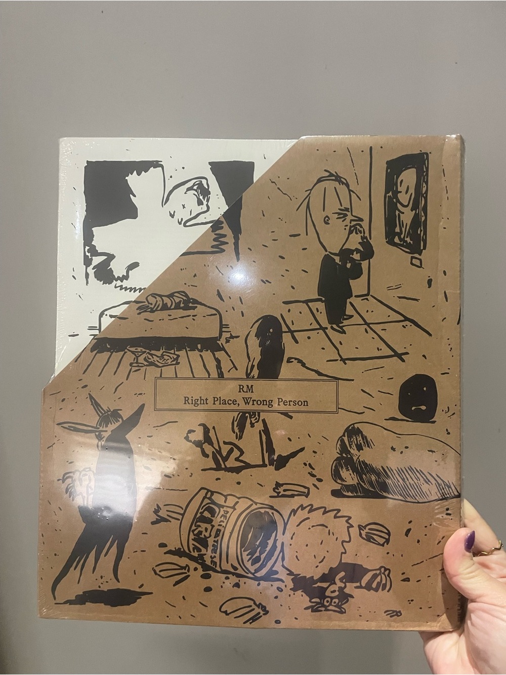 'Right Place, Wrong Person' Illustrated Art Print — Brown